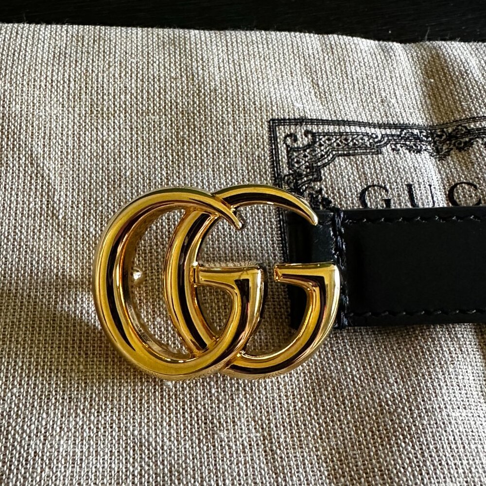 Gucci Black Belt 80x32mm - Picture 9 of 9